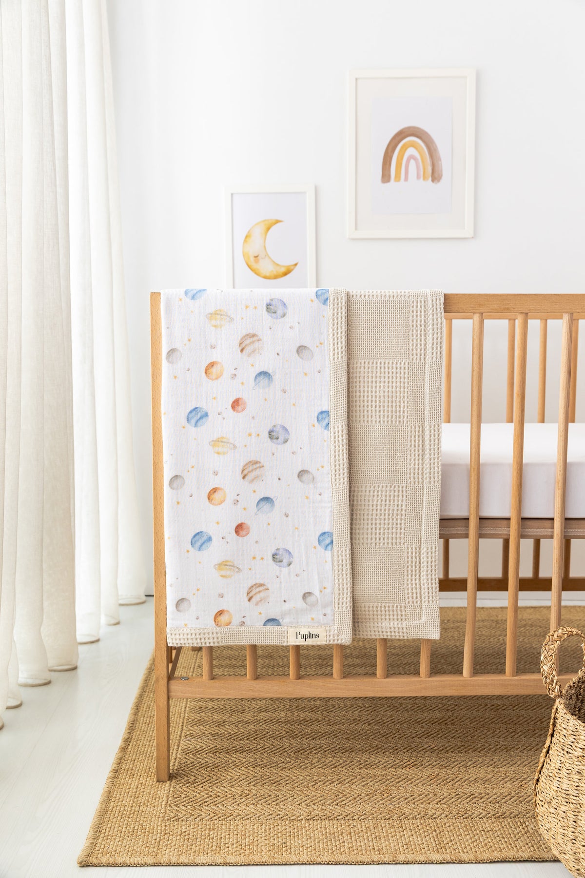 Dreamy Planets Personalized Baby Blanket – 100% Cotton