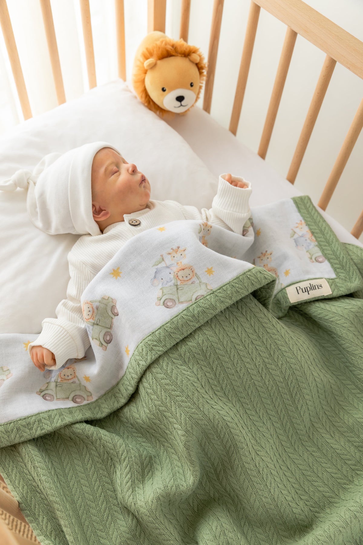 Safari Ride Personalized Baby Blanket – 100% Cotton