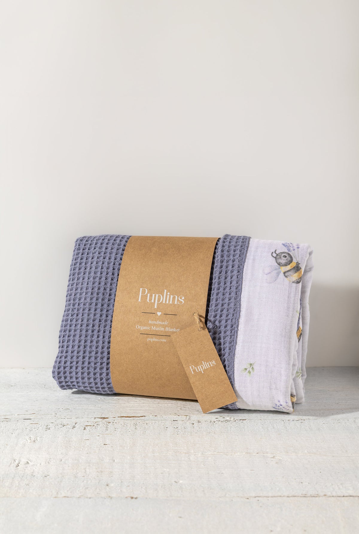 Blue Bloom Personalized Baby Blanket – 100% Cotton