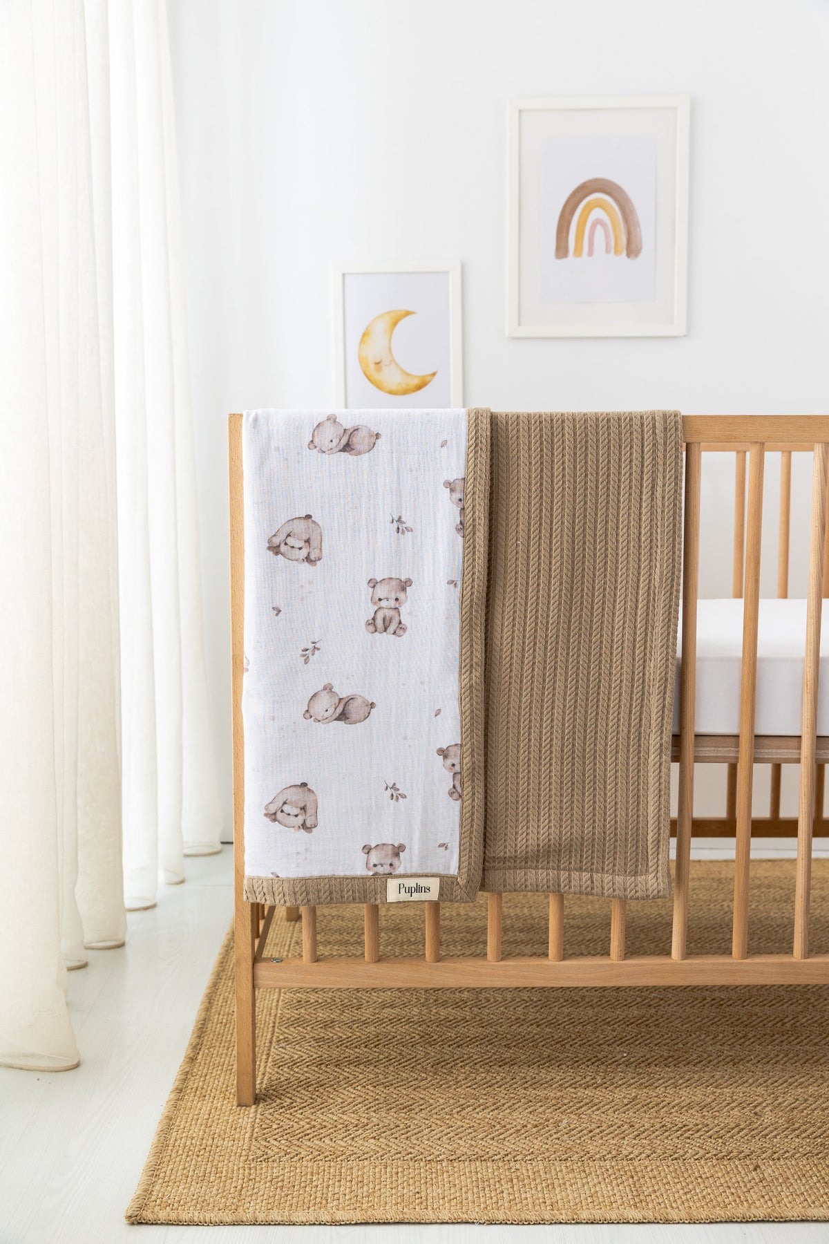 Bobo Bear Personalized Baby Blanket – 100% Cotton