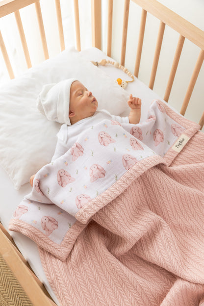 Bunney  Bella Personalized Baby Blanket – 100% Cotton
