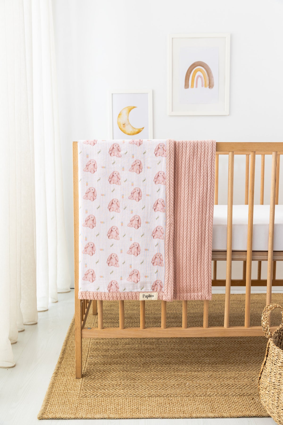 Bunney  Bella Personalized Baby Blanket – 100% Cotton