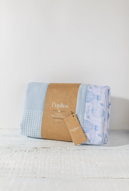 Cloudy Balloon Personalized Baby Blanket – 100% Cotton