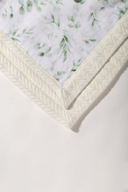 Eucalptus Dew Personalized Baby Blanket – 100% Cotton