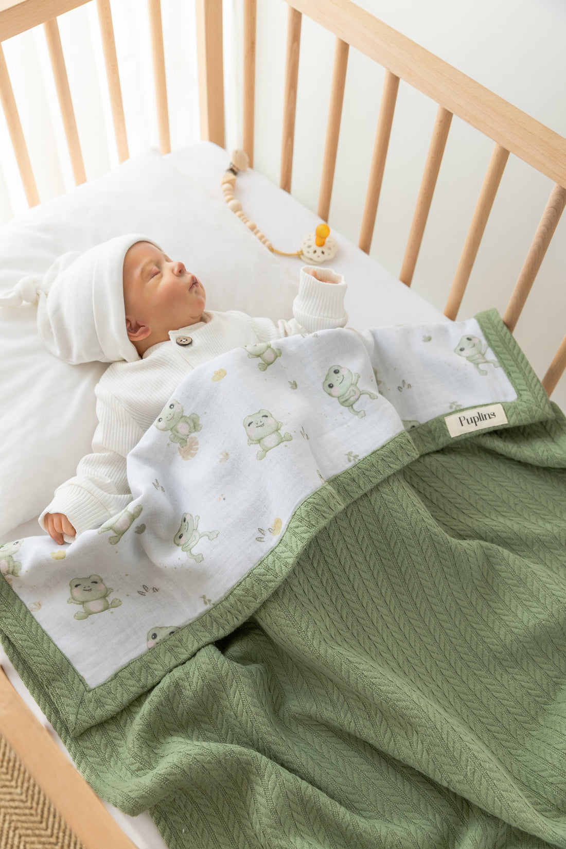 Fifi Frog Personalized Baby Blanket – 100% Cotton