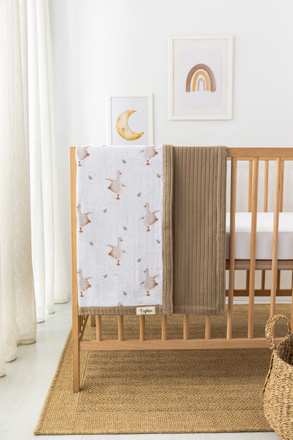 Gigi Goose Kişiselleştirilmiş Bebek Battaniyesi – %100 Pamuk