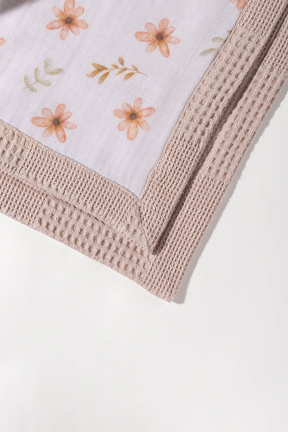Pink Bloom Personalized Baby Blanket – 100% Cotton
