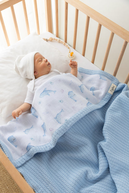 Sally Seal Personalized Baby Blanket – 100% Cotton