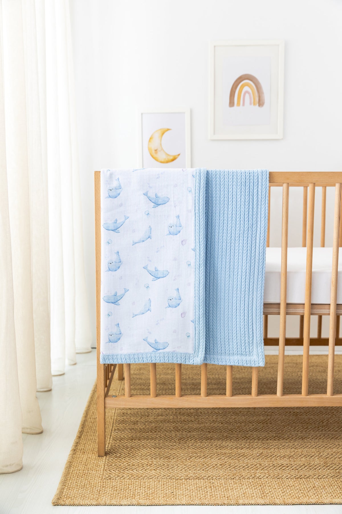 Sally Seal Personalized Baby Blanket – 100% Cotton