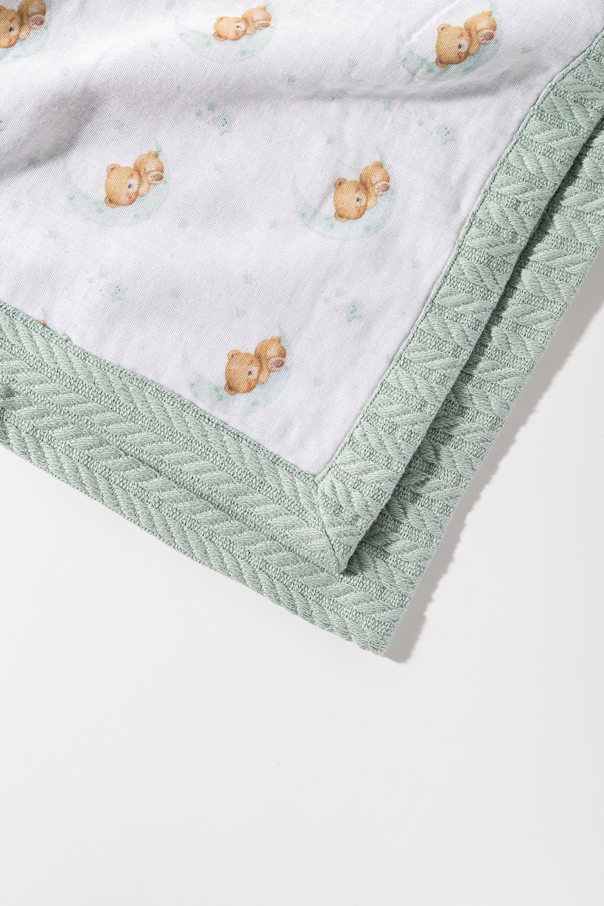 Sleepy Teddy Kişiselleştirilmiş Bebek Battaniyesi – %100 Pamuk