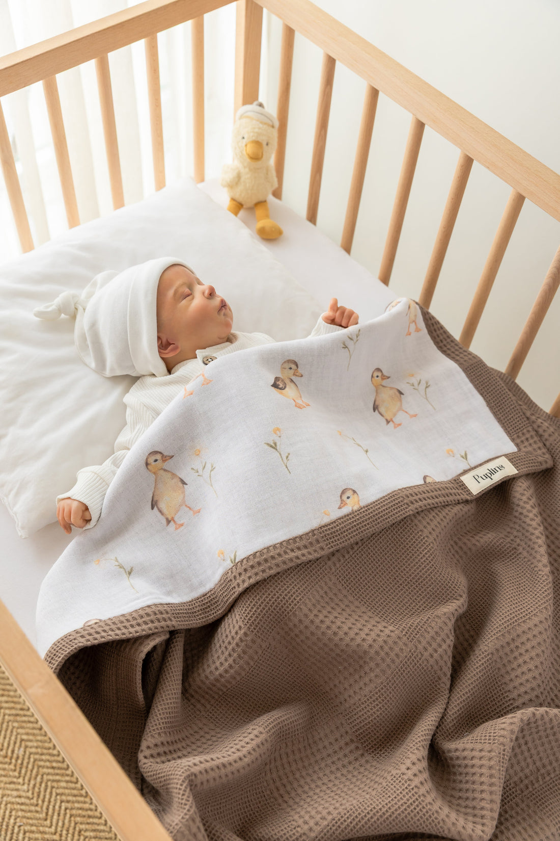 Duck Lou Kişiselleştirilmiş Bebek Battaniyesi – %100 Pamuk