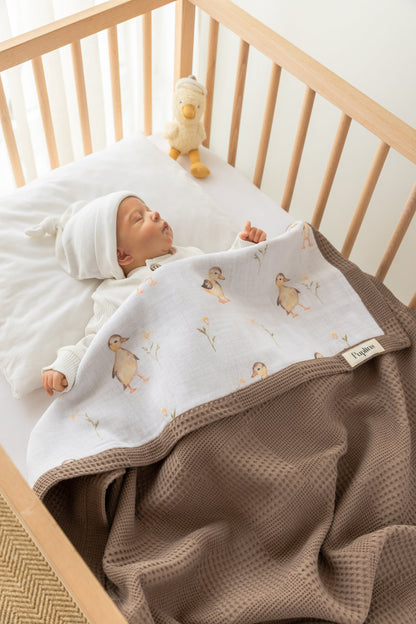 Duck Lou Personalized Baby Blanket – 100% Cotton