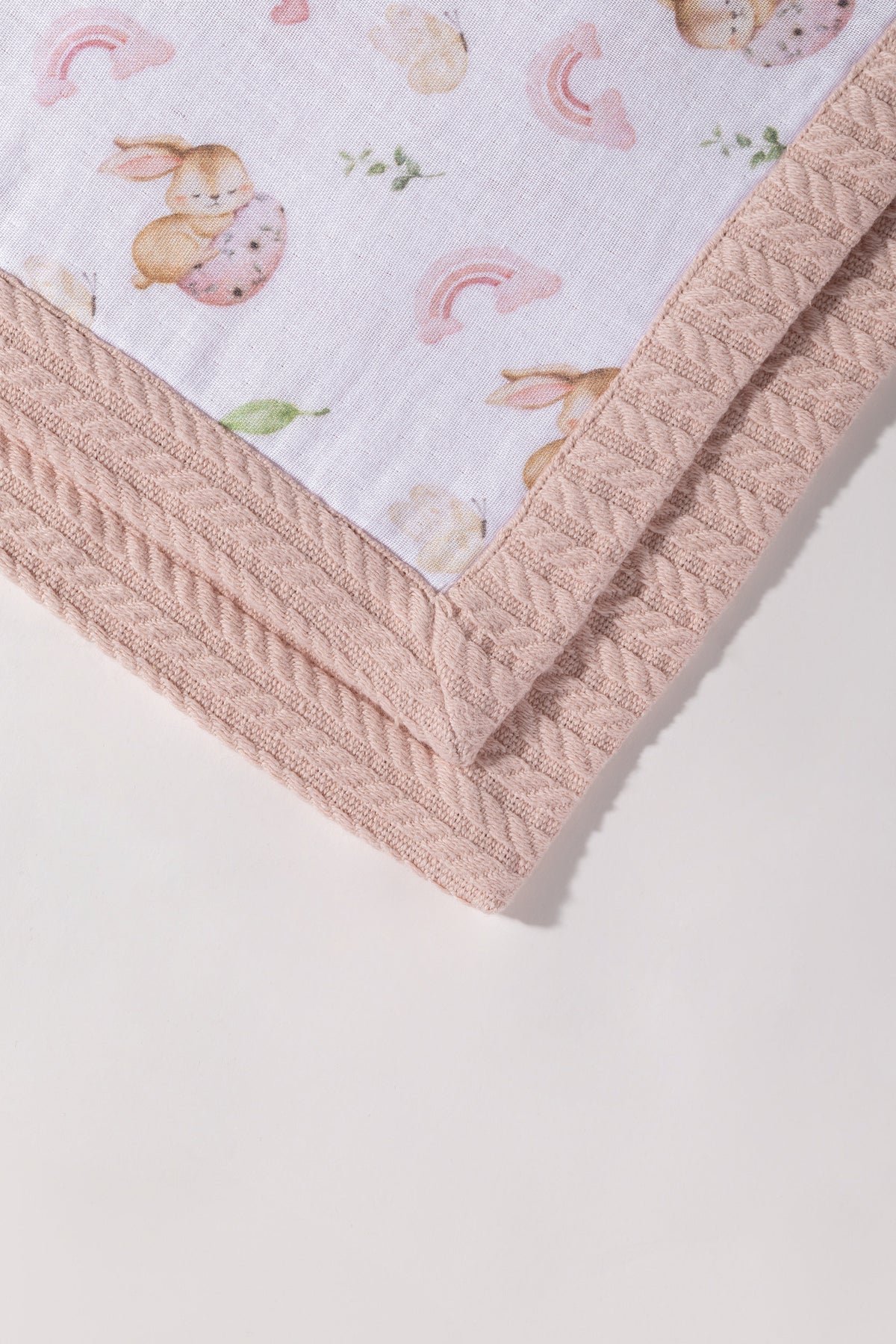 Snoozy Bunny Personalized Baby Blanket %100 Cottton