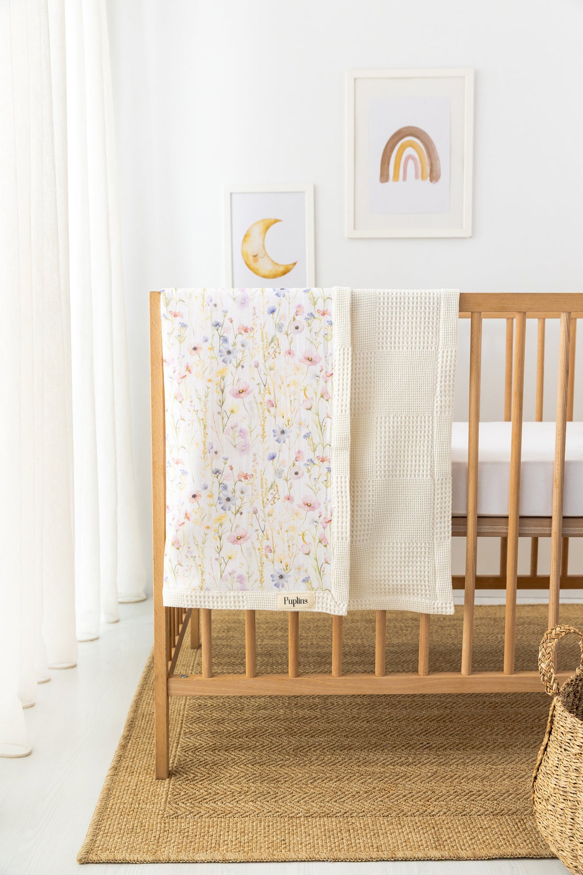 Spring Bouquet Personalized Baby Blanket – 100% Cotton
